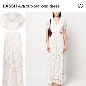 ba&sh Ivory Cut-Out Maxi Dress